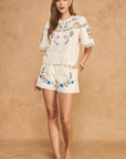 Orchid Whisper Embroidered Top