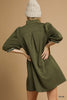 Out and About Jacquard Dress-Olive