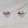 Polish My Heart Stud Earrings- Silver