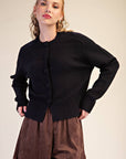 Fireside Cottage Cardigan-Black