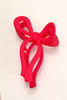 Bow Hair Claw Clips- Poinciana Red