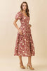 Avenue Stroll Floral Print Midi Dress