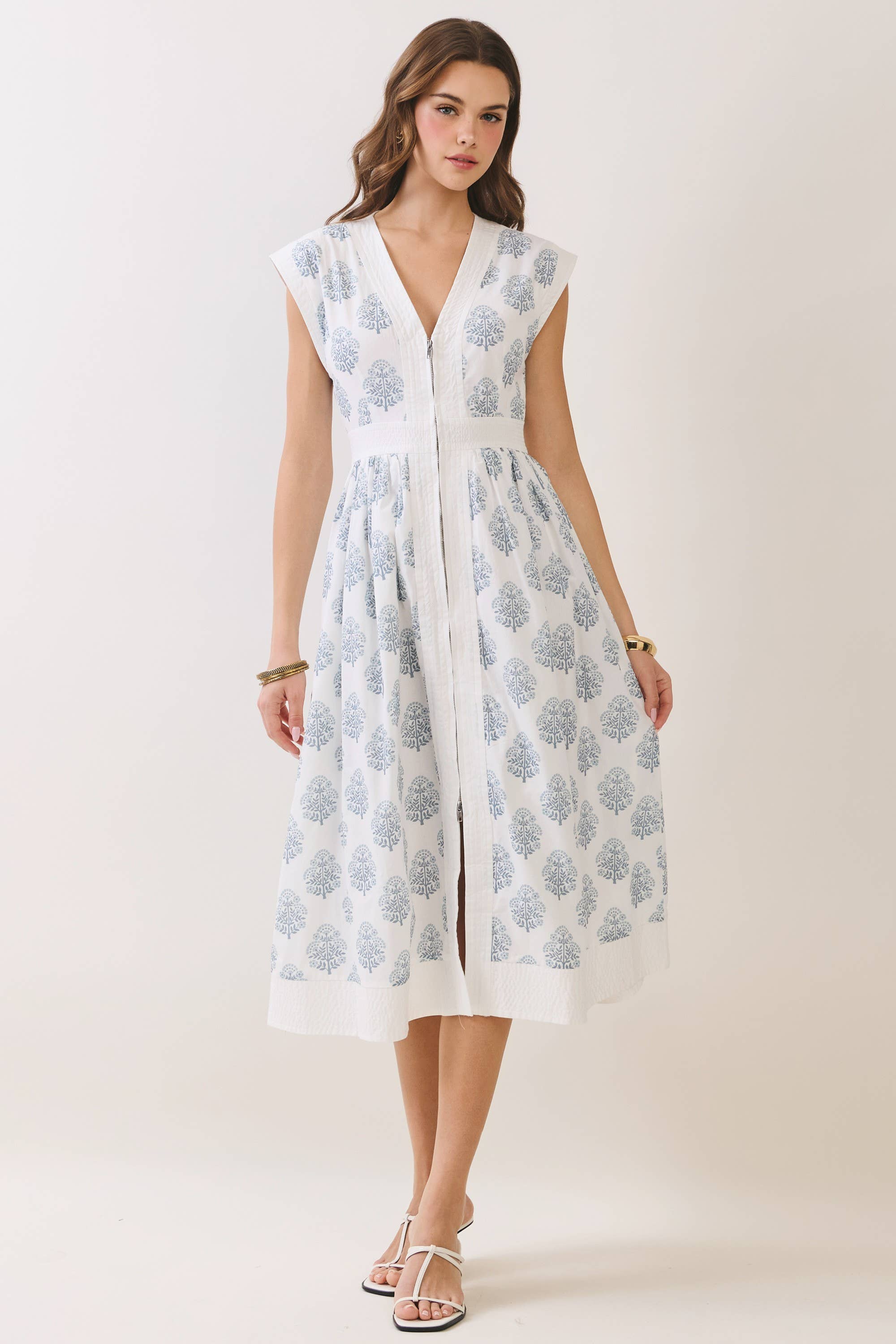 Amber Petal Midi Dress