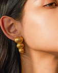 Triple Ripple Earring