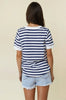 Striped V-Neck Knit Top