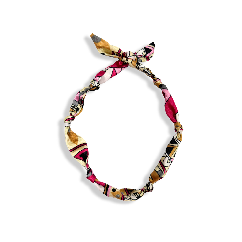 Pink Brown Abstract Scarf