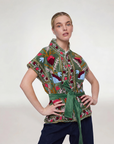 Rustic Retreat Velvet Jacket-Green