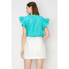 Just My Type Top- Aqua