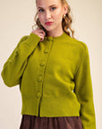 Fireside Cottage Cardigan-Light Olive