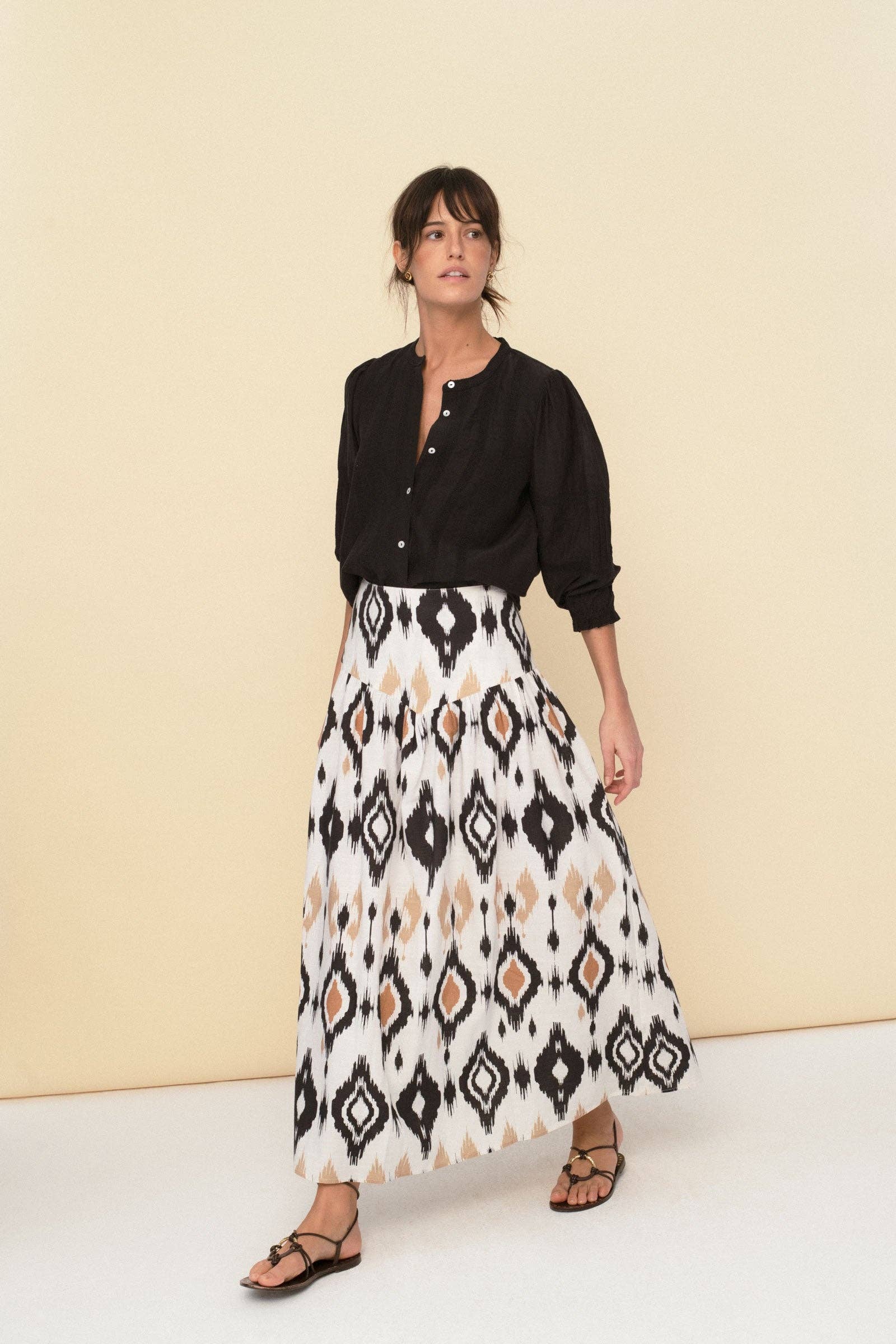 Midnight in Jaipur Midi Skirt