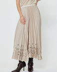 Amour Pleated Midi Skirt