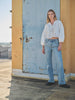 Bay Breeze Denim Top-Off White