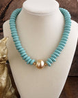 Gilded Tide Necklace-Turquoise