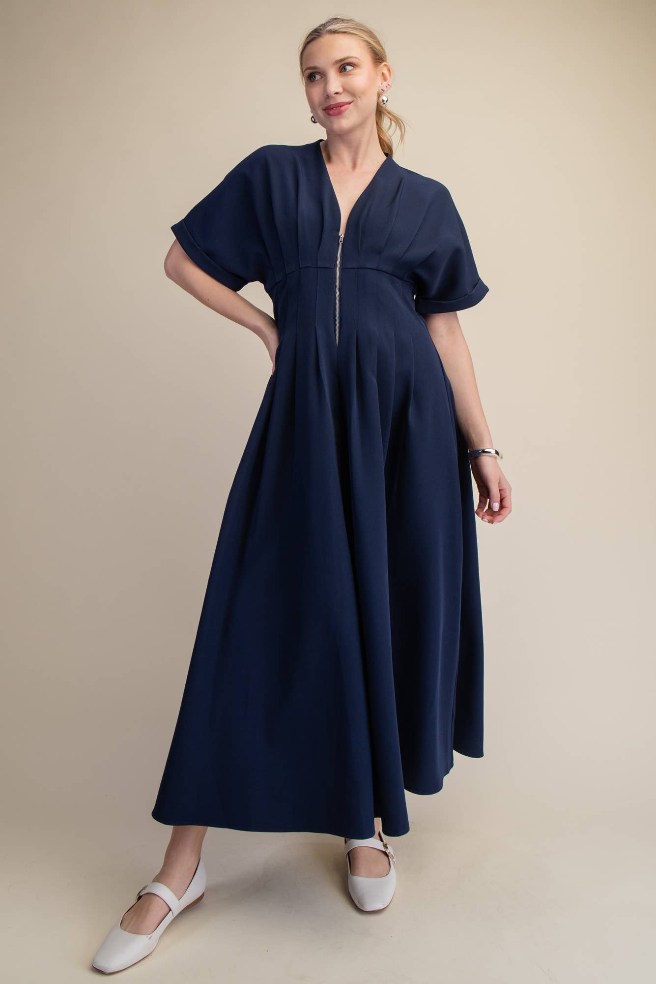 Nicola Zipper Midi Dress