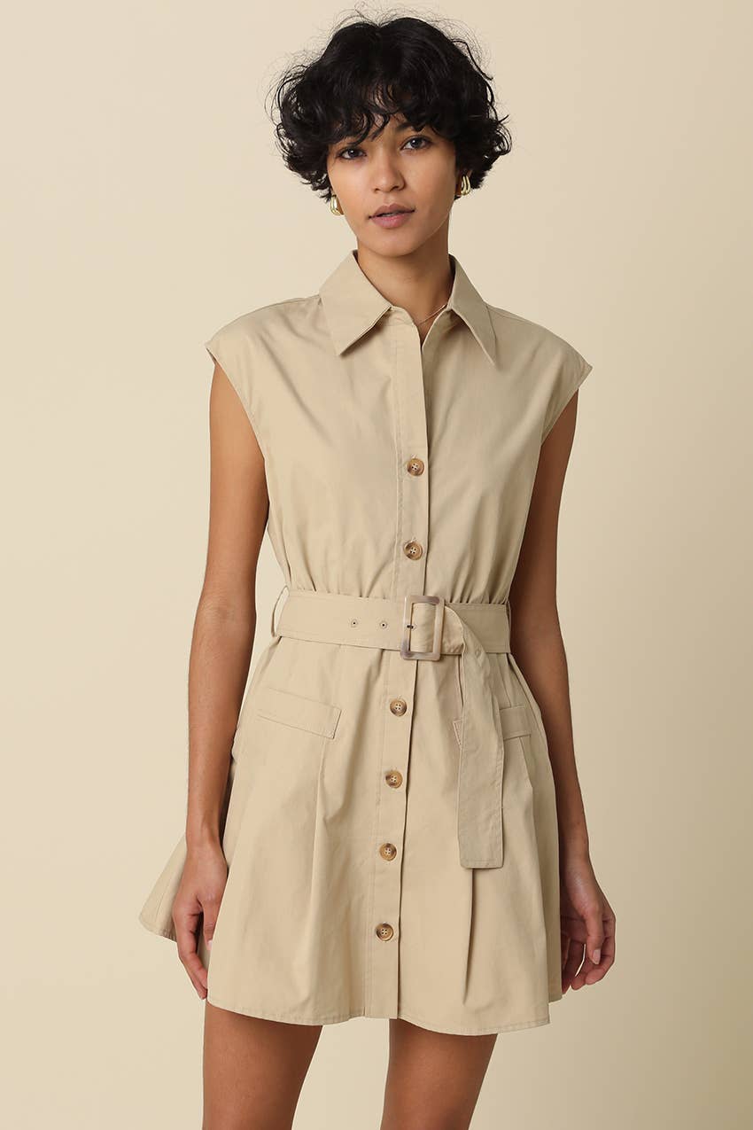 Donna Belted Mini Dress