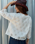 Eloria Eyelet Embroidered Top