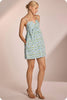 Botanical Brunch Mini Dress-Blue