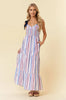 Summer Spark Striped Maxi Dress