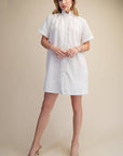 Daylight Bloom Mini Dress-White