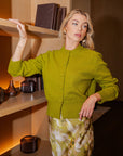 Fireside Cottage Cardigan-Light Olive