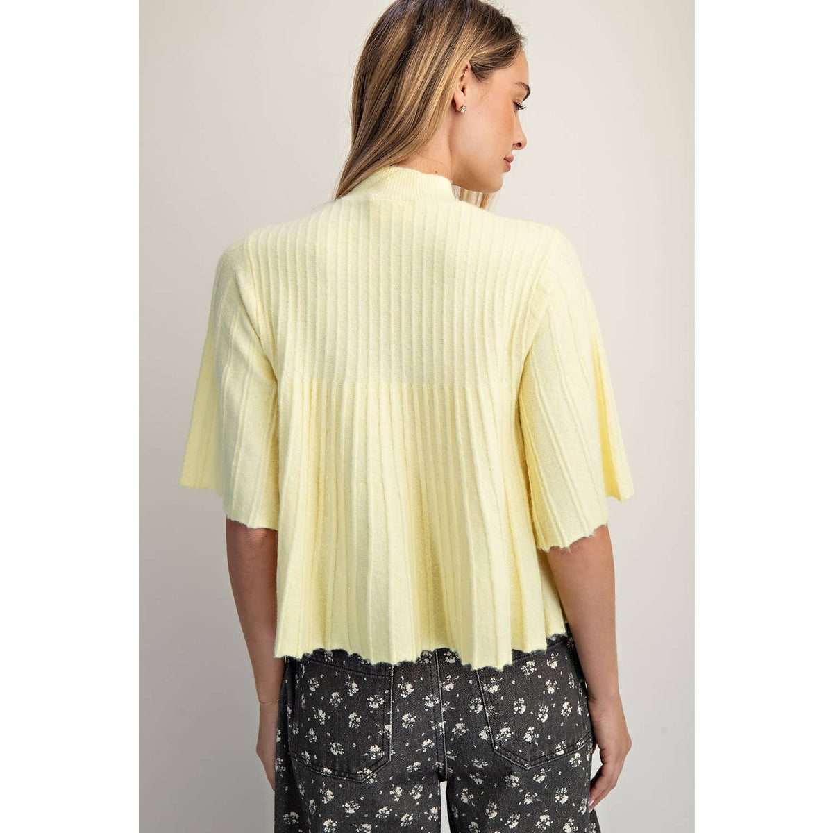 The Classic Swing Sweater-Lemon