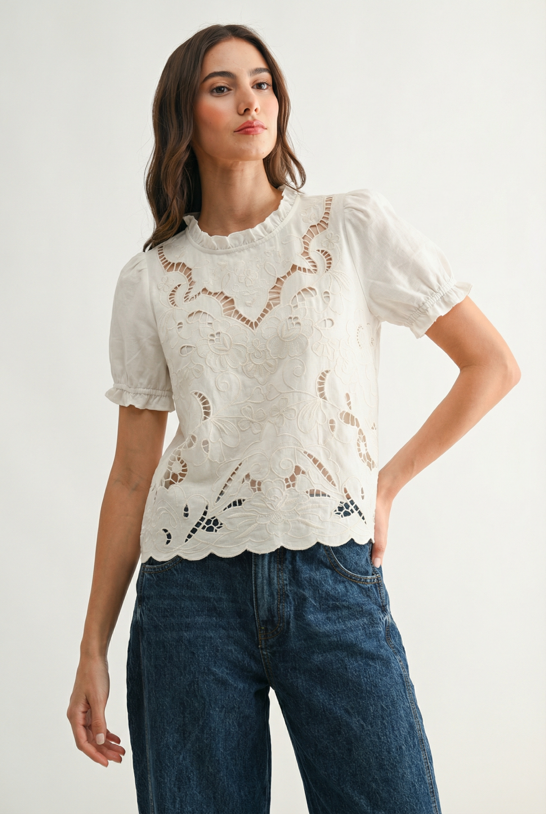 Summer Solstice Eyelet Top