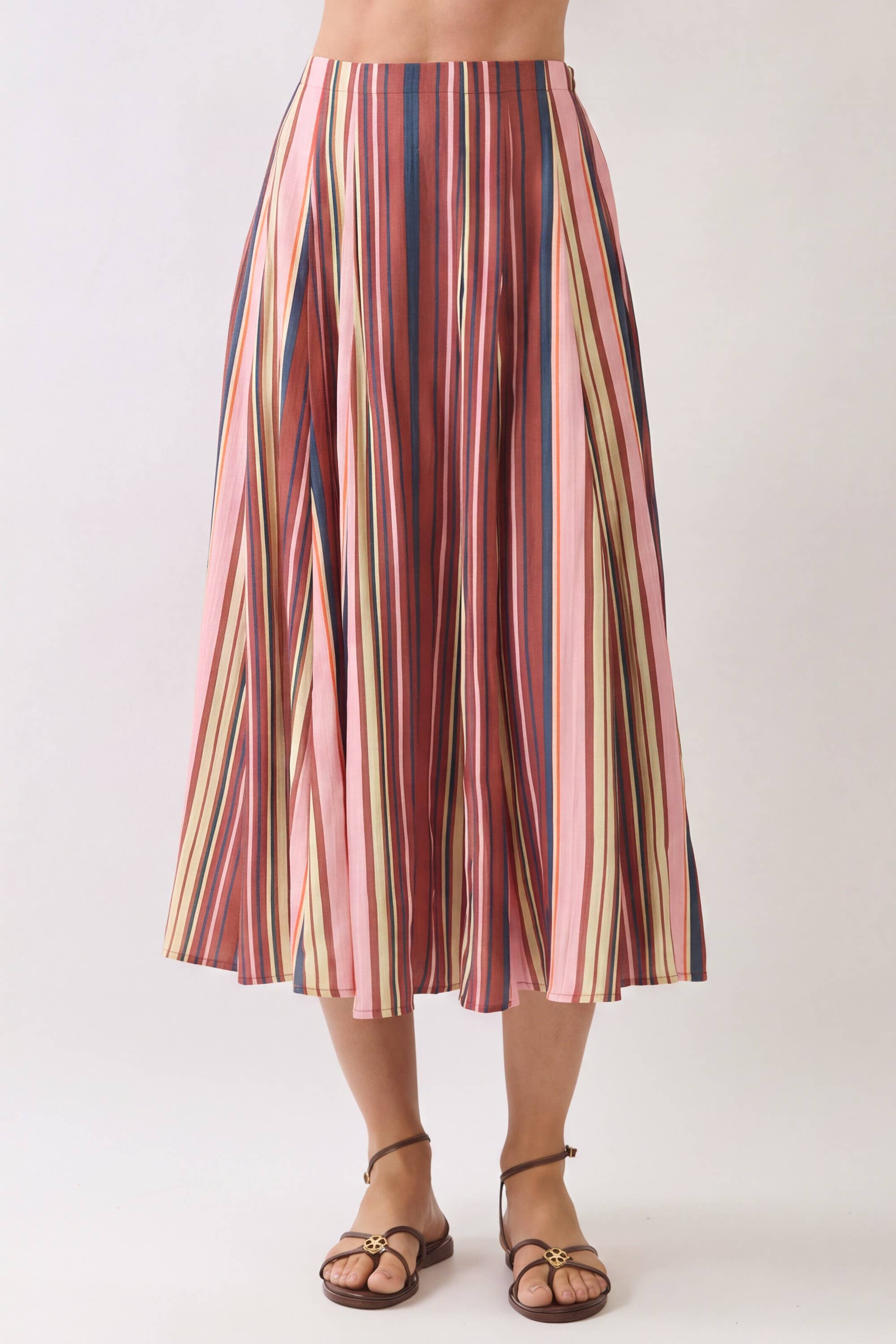 Vivid Hues Midi Skirt