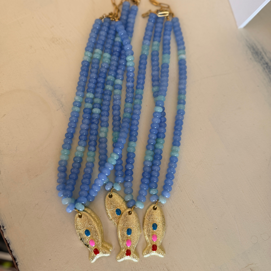 Laguna Fish Gemstone Necklace