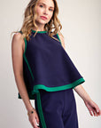 Soft Motion Knit Top-Navy