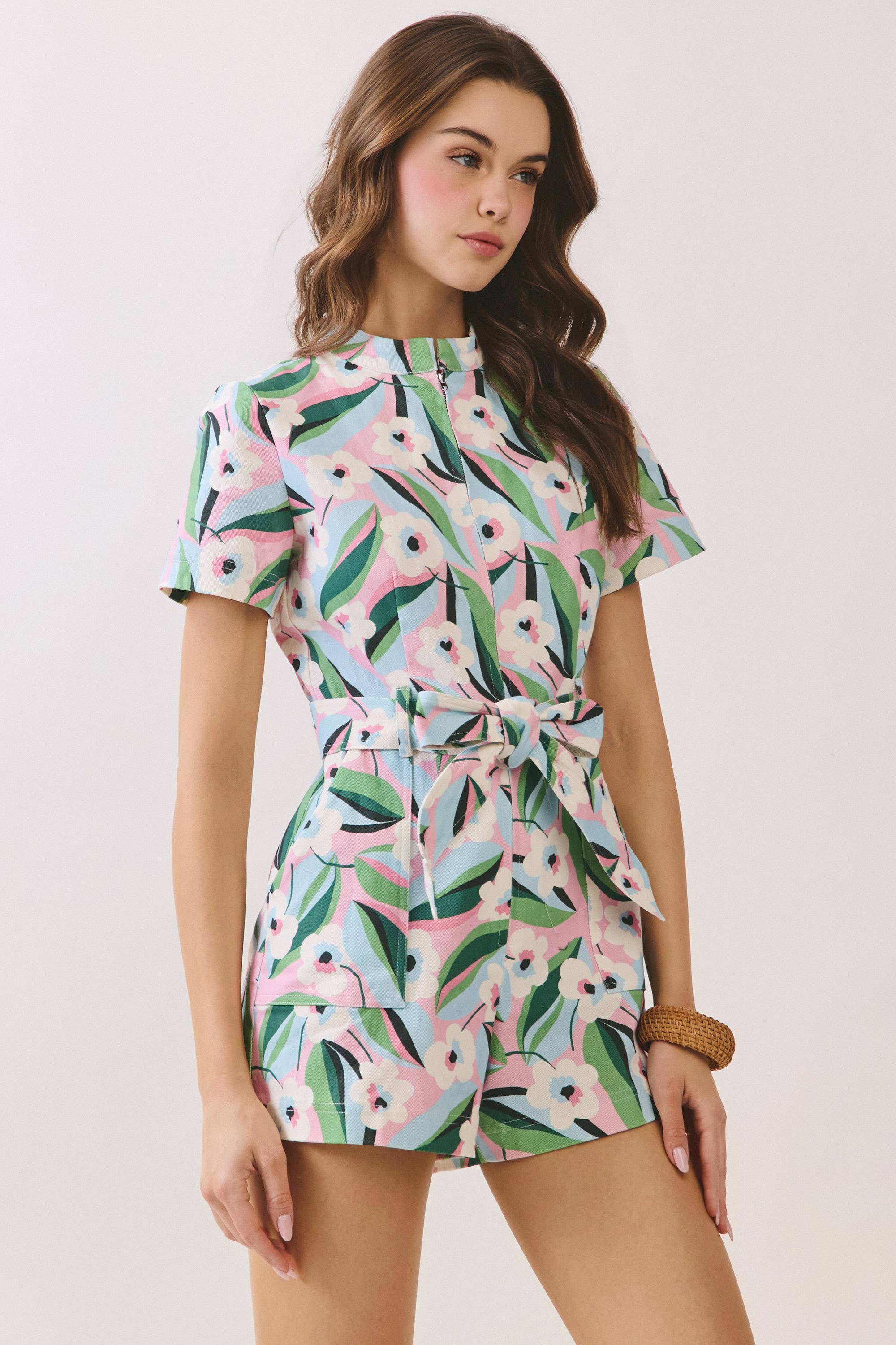 Sweet Like Spring Belted Romper