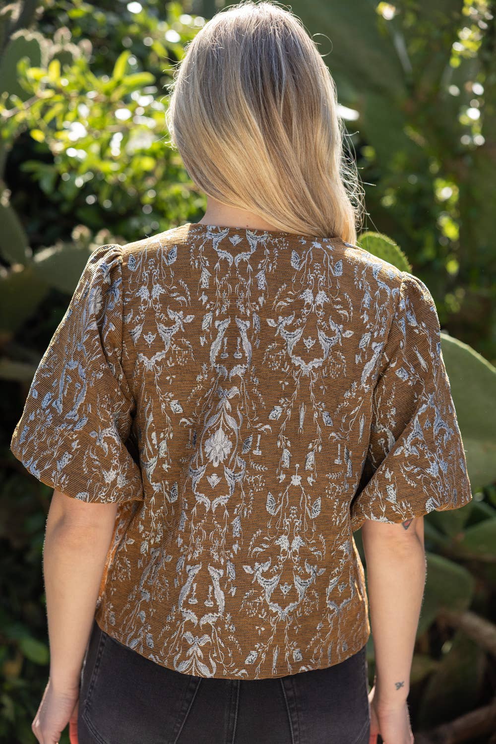 Lavinia Floral Jacquard Top