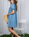 Denim Roots Mini Dress