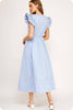 In the Clouds Midi Dress-Chambray
