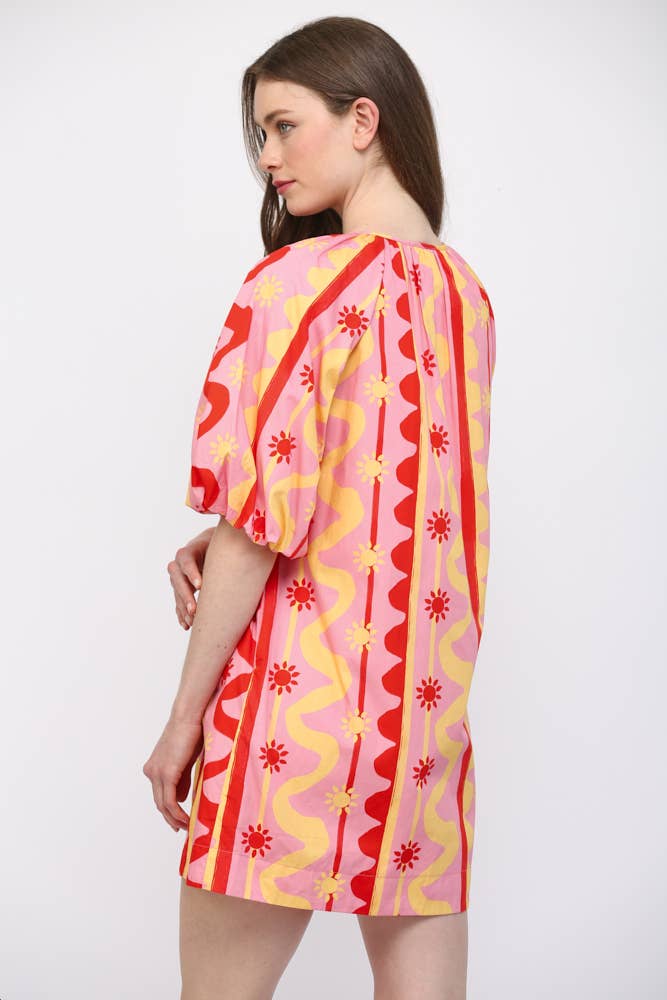 Sun and Wave Mini Dress