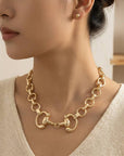 Equestrian Horse Bit Chain Link Necklace Set