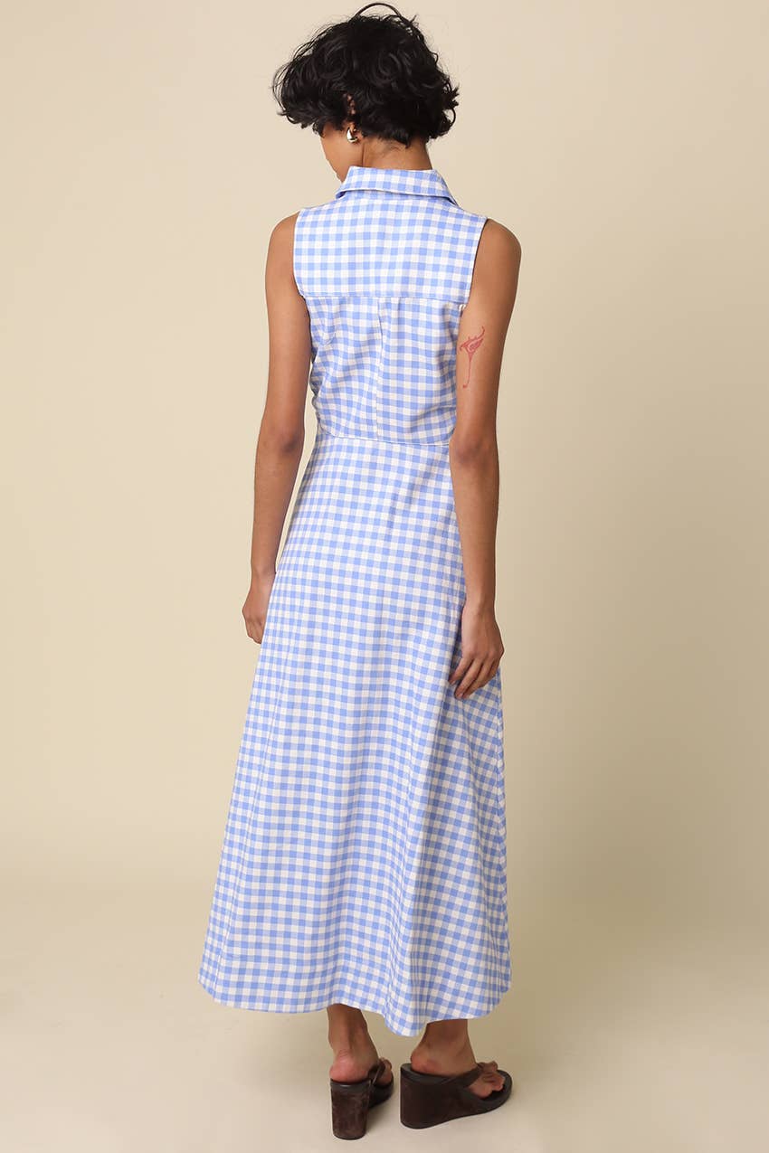 Gene Gingham Maxi Dress