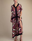 The Marbella Paisley Maxi Dress-Pink