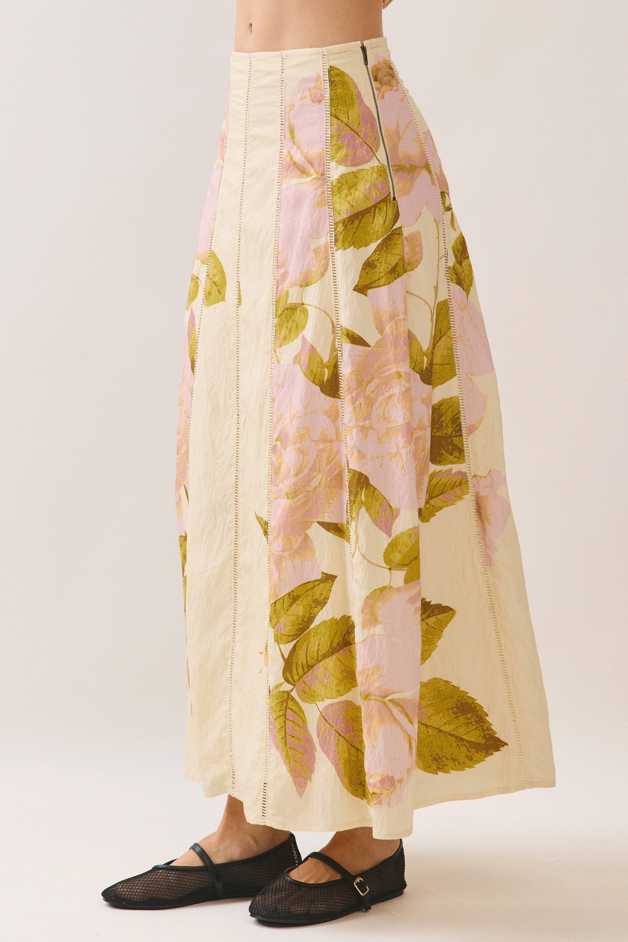 Garden Glory Floral Maxi Skirt