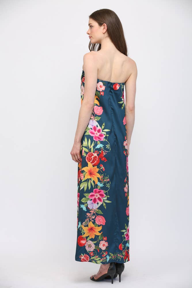 Summer Sorbet Strapless Maxi Dress
