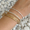 Color Bangle Set Of 5- Gold/Silver