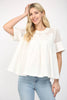 Soft Vibes Applique Top-White