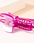 Acetate Ribbon Hair Claw- Lavender