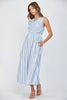 Oceanside Bliss Striped Midi Dress