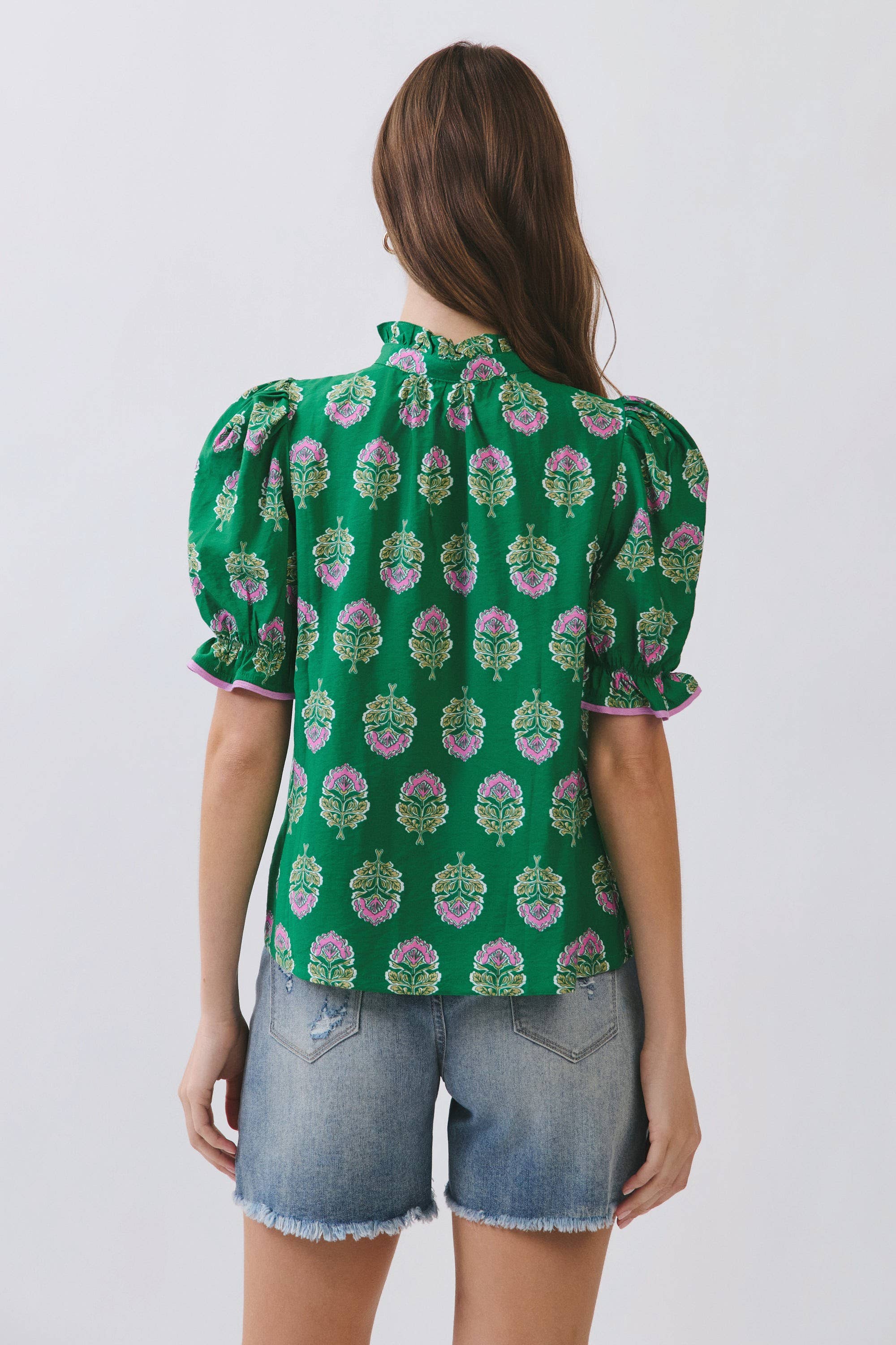 Floral Fancy Ruffle Top