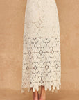 Wisteria Crochet Midi Skirt