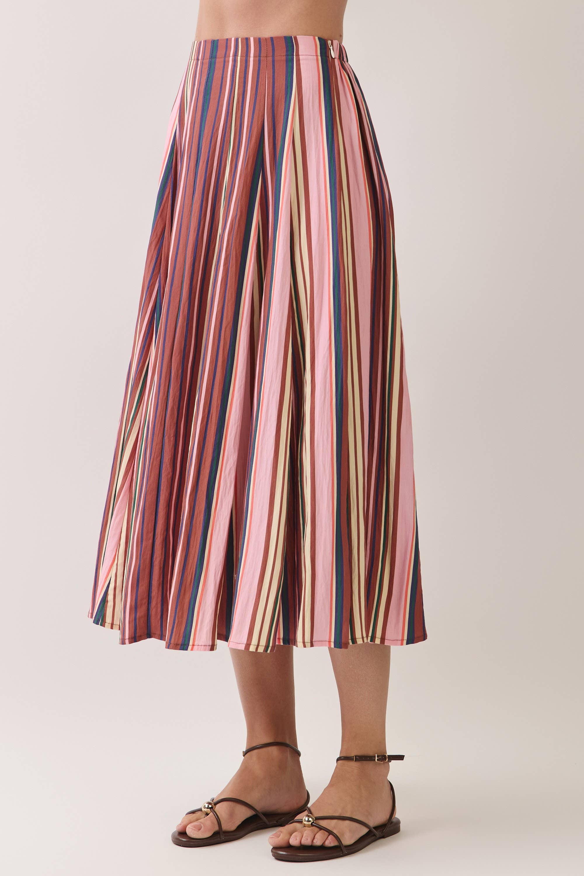 Vivid Hues Midi Skirt