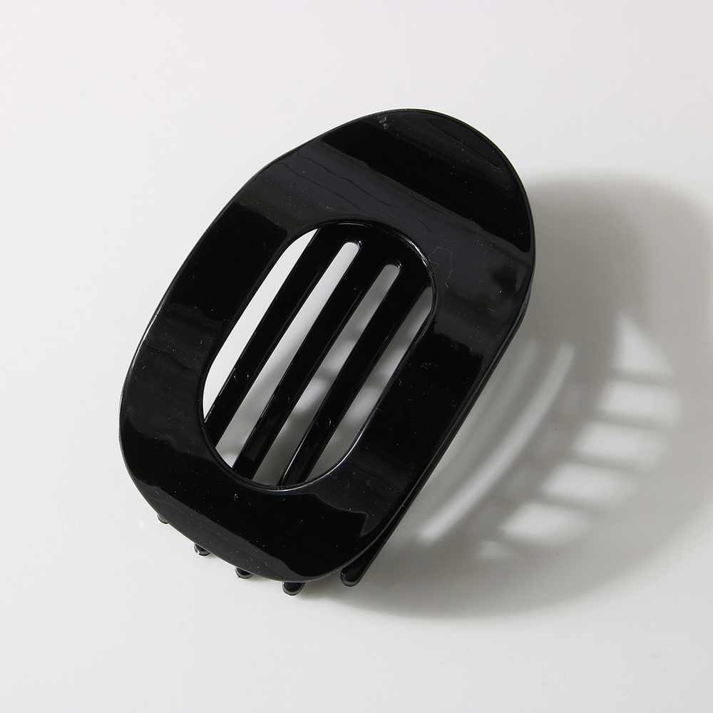 Oval Hair Clip-Black