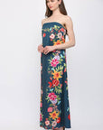 Summer Sorbet Strapless Maxi Dress