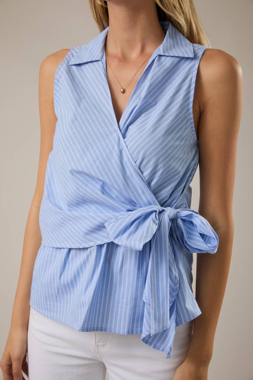 Sunlit Wrap Tie Top