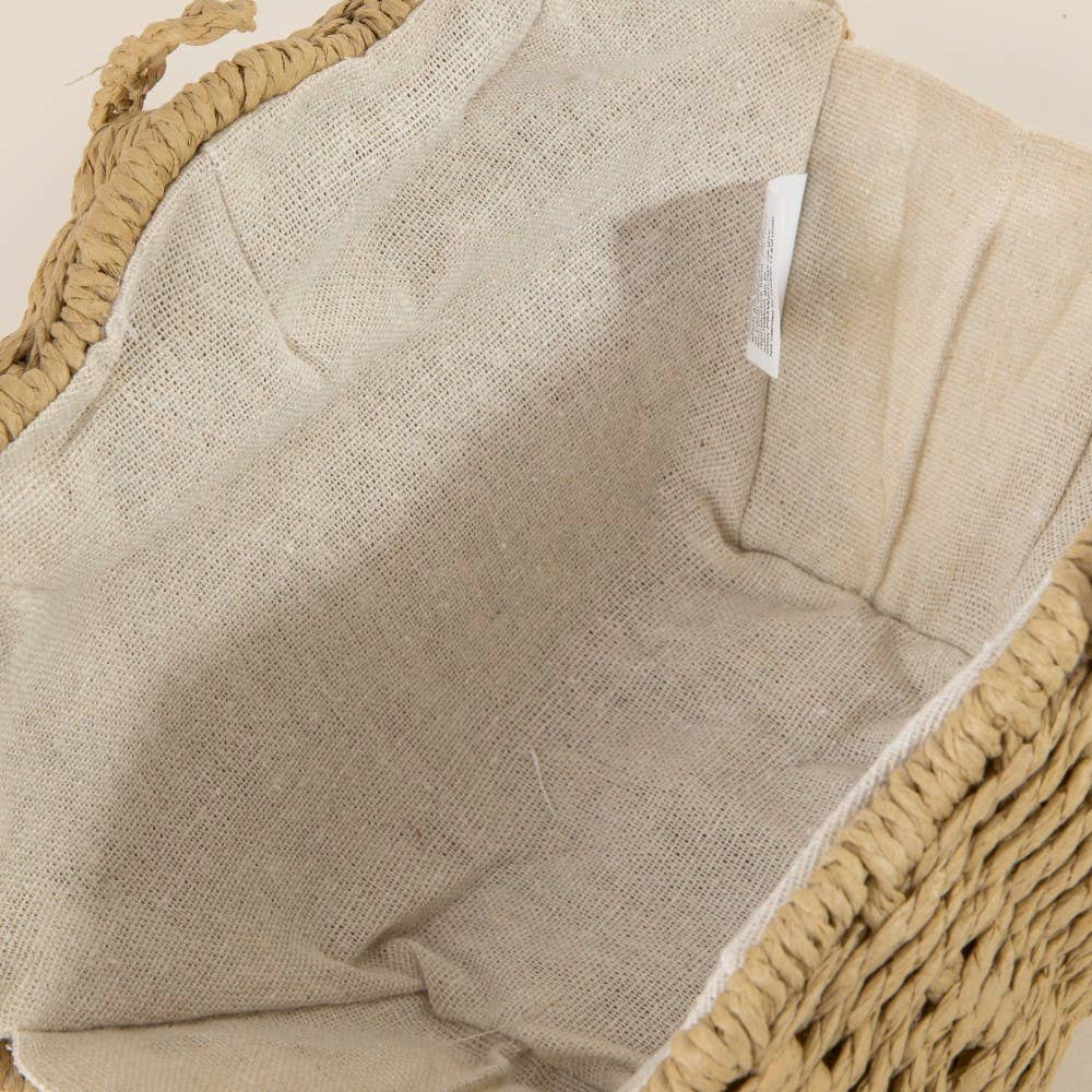 Straw Shell Braided Handle Bag